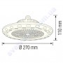 Світильник світлодіодний промисловий підвісний LED Horoz Electric ARTEMIS-100 100W 6400K IP65 алюміній 063-003-0100