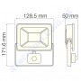 Прожектор світлодіодний LED Horoz Electric ASLAN/S-20 20W 6400K з датчиком руху IP65 068-011-0020