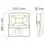 Прожектор світлодіодний LED Horoz Electric ASLAN/S-30 30W 6400K з датчиком руху IP65 068-011-0030