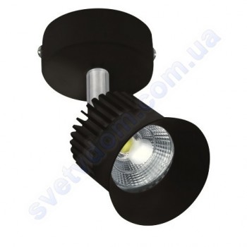 Світильник Світлодіодний спот LED настінно-стельовий Horoz Electric BEYRUT 4200K 5W поворотний чорний-білий 017-001-0005