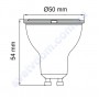 Лампа світлодіодна Horoz Electric SMD LED CONVEX-8 8W (аналог 65Вт) MR16 GU10 001-064-0008