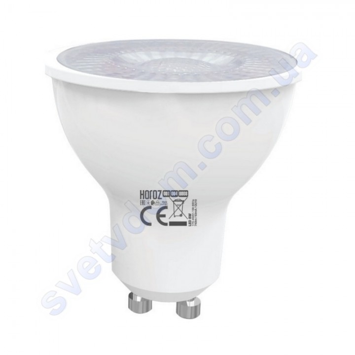 Лампа світлодіодна Horoz Electric SMD LED CONVEX-8 8W (аналог 65Вт) MR16 GU10 001-064-0008