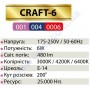 Лампа світлодіодна Horoz Electric CRAFT-6 6W (аналог 50Вт) CA37 E14 001-004-0006