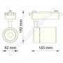 Світильник трековий світлодіодний COB LED Horoz Electric DUBLIN 35W 4200K 018-018-0035