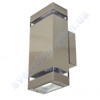 Світильник вуличний садово-парковий фасадний Horoz Electric GARDENYA-2 GU10x2 IP44 нерж 075-010-0002