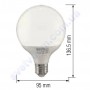 Лампа світлодіодна куля Horoz Electric LED GLOBE-16 16W (аналог 130Вт) G95 E27 001-019-0016