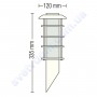 Світильник вуличний садово-парковий фасадний Horoz Electric LADIN-1 IP44 E27 нерж 075-002-0001