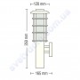 Світильник вуличний садово-парковий фасадний Horoz Electric LADIN-2 IP44 E27 нерж 075-002-0002