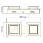 Світильник Світлодіодний LED настінно-стельовий Horoz Electric LIKYA-2 4000K 2x5W хром 036-007-0002