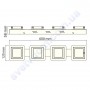 Світильник Світлодіодний LED настінно-стельовий Horoz Electric LIKYA-5 4000K 4x5W хром 036-007-0005