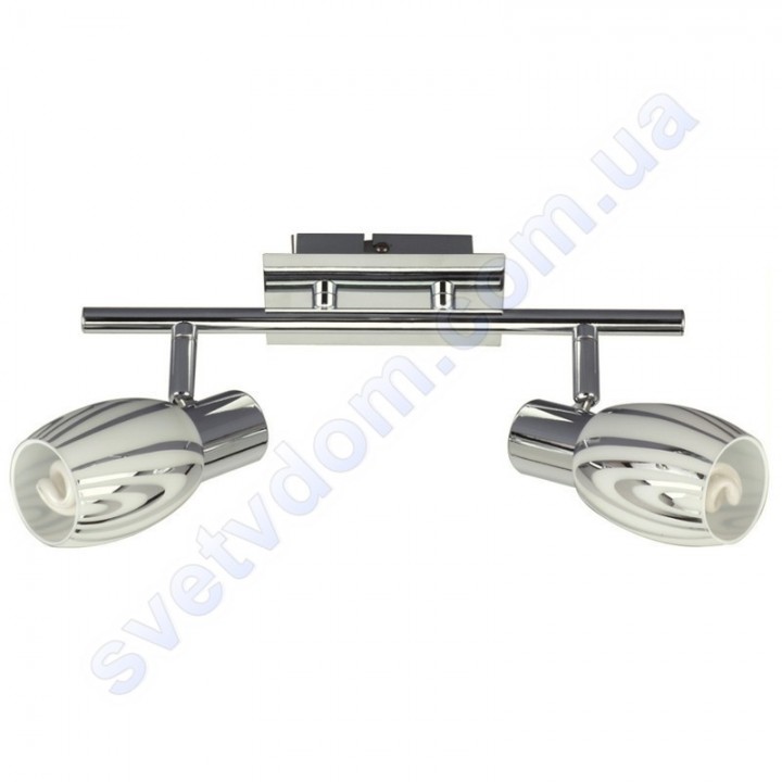 Світильник поворотний спот настінно-стельовий Horoz Electric MANAVGAT-2 E14x2 хром 035-003-0002