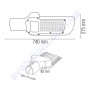 Світильник ліхтар консольний на стовп світлодіодний SMD LED Horoz Electric ORLANDO-200 200W IP65 074-005-0200