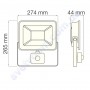 Прожектор світлодіодний LED Horoz Electric PARS/S-100 100W 6400K з датчиком руху IP65 068-009-0100