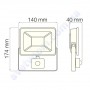 Прожектор світлодіодний LED Horoz Electric PARS/S-20 20W 6400K з датчиком руху IP65 068-009-0020