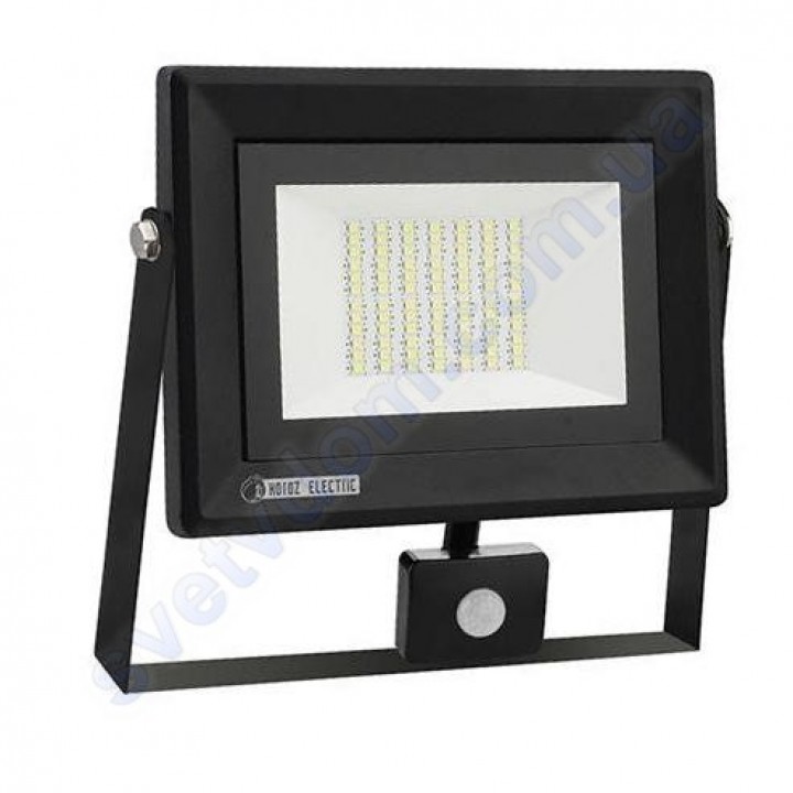 Прожектор світлодіодний LED Horoz Electric PARS/S-50 50W 6400K з датчиком руху IP65 068-009-0050