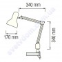 Настільна лампа Horoz Electric RANA HL074 E27 60W на струбцині 048-013-0060