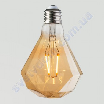 Лампа Едісона світлодіодна Horoz Electric RUSTIC DIAMOND-4 4W (аналог 30Вт) ДІАМАНТ E27 FILAMENT 001-034-0004