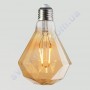 Лампа Едісона світлодіодна Horoz Electric RUSTIC DIAMOND-4 4W (аналог 30Вт) ДІАМАНТ E27 FILAMENT 001-034-0004