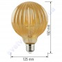 Лампа Едісона світлодіодна Horoz Electric RUSTIC MERIDIAN-6 6W (аналог 50Вт) МЕРИДІАН E27 FILAMENT 001-037-0006