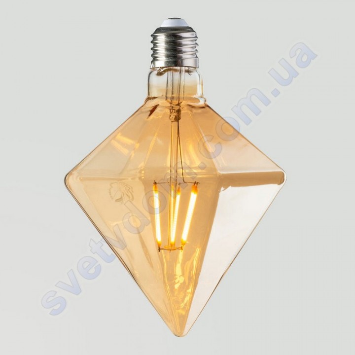 Лампа Едісона світлодіодна Horoz Electric RUSTIC PYRAMID-6 6W (аналог 50Вт) ПІРАМІДА E27 FILAMENT 001-035-0006