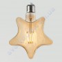 Лампа Едісона світлодіодна Horoz Electric RUSTIC STAR-6 6W (аналог 50Вт) ЗІРКА E27 FILAMENT 001-031-0006