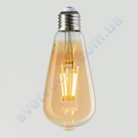 Лампа Едісона світлодіодна Horoz Electric RUSTIC VINTAGE-4 4W (аналог 30Вт) ВІНТАЖ E27 FILAMENT 001-029-0004