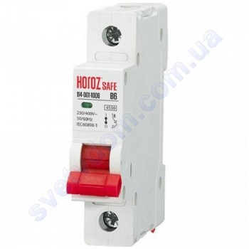 Автоматичний Вимикач Horoz Electric SAFE В6 1Р 4,5 кА 114-001-1006