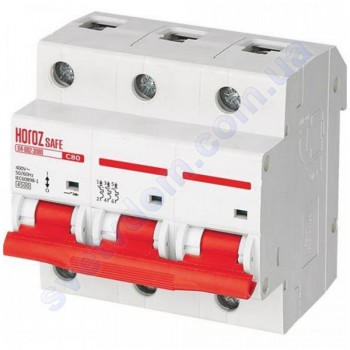 Автоматичний Вимикач Horoz Electric SAFE C80 3Р 4,5 кА 114-002-3080