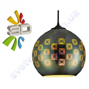 Світильник підвісний 3D ефект Horoz Electric SPECTRUM-1 скло E27 021-005-0001