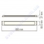 Світильник світлодіодний лінійний настінно-стельовий LED Horoz Electric TETRA-18 18W 60см 052-003-0060