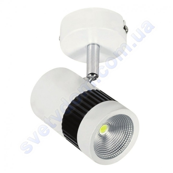 Світильник Світлодіодний спот LED настінно-стельовий Horoz Electric TOKYO 4200K 8W поворотний чорний-білий 017-002-0008