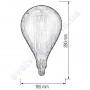 Лампа Едісона світлодіодна Horoz Electric TOLEDO TITANIUM 8W (аналог 60Вт) E27 FILAMENT 001-049-0008-T