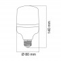 Лампа світлодіодна Horoz Electric LED TORCH-20 20W (аналог 160Вт) S80 E27 001-016-0020