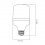 Лампа світлодіодна Horoz Electric LED TORCH-40 40W (аналог 320Вт) S117 E27 001-016-0040