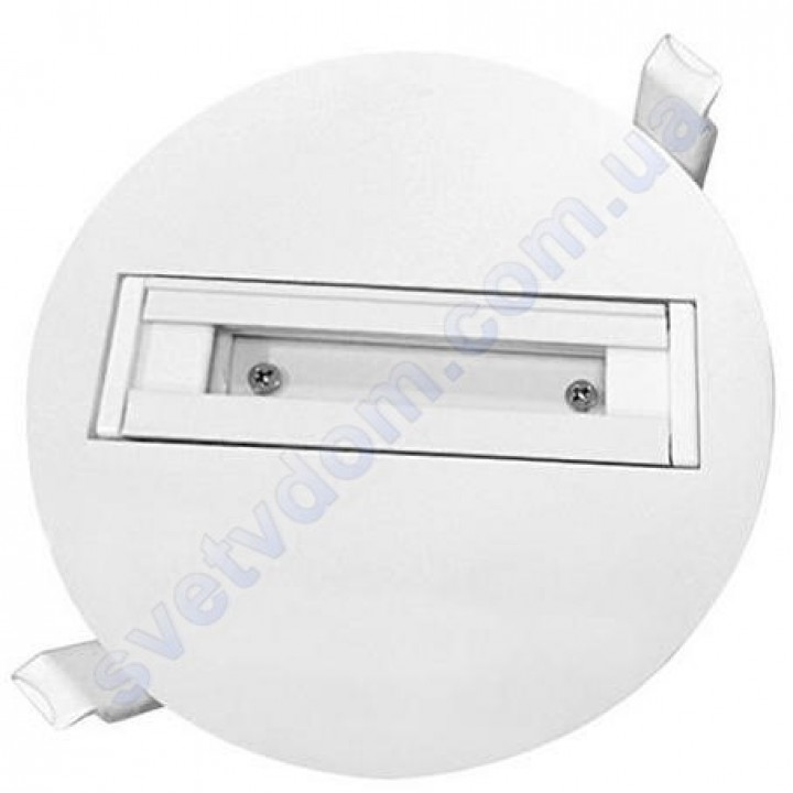 Шинопровід (трек) RECESSED MONOPOINT TRACK вбудовуваний основа для одного світильника трекового світлодіодного Horoz Electric 098-001-0001