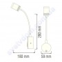 Світильник світлодіодний поворотний підсвічування Бра LED Horoz Electric TURNA 3W 4200K срібло 040-007-0003