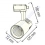 Світильник трековий світлодіодний COB LED Horoz Electric VARNA-20 20W 4200K 018-026-0020