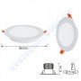 Світильник стельовий врізний світлодіодний LED Horoz Electric ALEXA-8 8W 016-048-0008