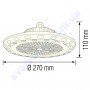 Світильник світлодіодний промисловий підвісний LED Horoz Electric ARTEMIS-100 100W 6400K IP65 алюміній 063-003-0100
