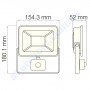 Прожектор світлодіодний LED Horoz Electric ASLAN/S-30 30W 6400K з датчиком руху IP65 068-011-0030