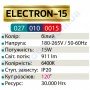 Світильник Світлодіодний LED настінно-стельовий Horoz Electric ELECTRON-15 білий 6400K 15W метал 027-010-0015