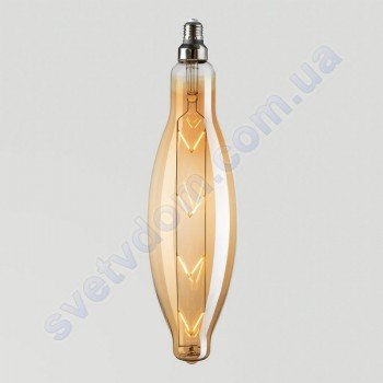 Лампа Едісона світлодіодна Horoz Electric ELLIPTIC-XL AMBER 8W (аналог 60Вт) E27 FILAMENT 001-054-0008-AXL