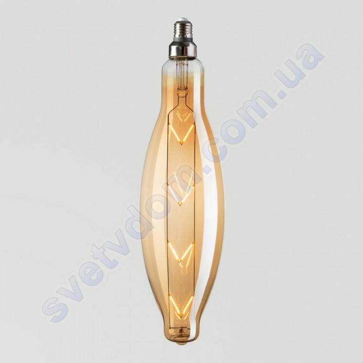 Лампа Едісона світлодіодна Horoz Electric ELLIPTIC-XL AMBER 8W (аналог 60Вт) E27 FILAMENT 001-054-0008-AXL