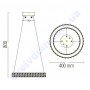 Світлодіодна SMD LED люстра Horoz Electric ETERNITY-30 30W 4000K 019-022-0030