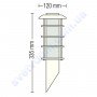 Світильник вуличний садово-парковий фасадний Horoz Electric LADIN-1 IP44 E27 нерж 075-002-0001