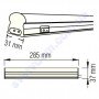 Світильник світлодіодний лінійний настінно-стельовий LED Horoz Electric OMEGA-6 6W 6400K 30см (аналог T8 G13) 052-002-0030-C