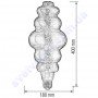 Лампа Едісона світлодіодна Horoz Electric ORIGAMI-XL AMBER 8W (аналог 60Вт) E27 FILAMENT 001-053-0008-AXL