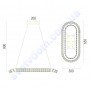 Світлодіодна SMD LED люстра Horoz Electric POLARIS 46W 4000K 019-024-0046