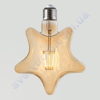 Лампа Едісона світлодіодна Horoz Electric RUSTIC STAR-6 6W (аналог 50Вт) ЗІРКА E27 FILAMENT 001-031-0006