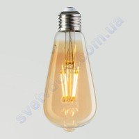 Лампа Едісона світлодіодна Horoz Electric RUSTIC VINTAGE-4 4W (аналог 30Вт) ВІНТАЖ E27 FILAMENT 001-029-0004